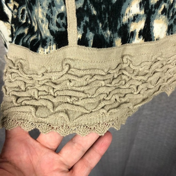 Eva & Claudi Animal Print V Neck Cardigan M - Picture 9 of 10